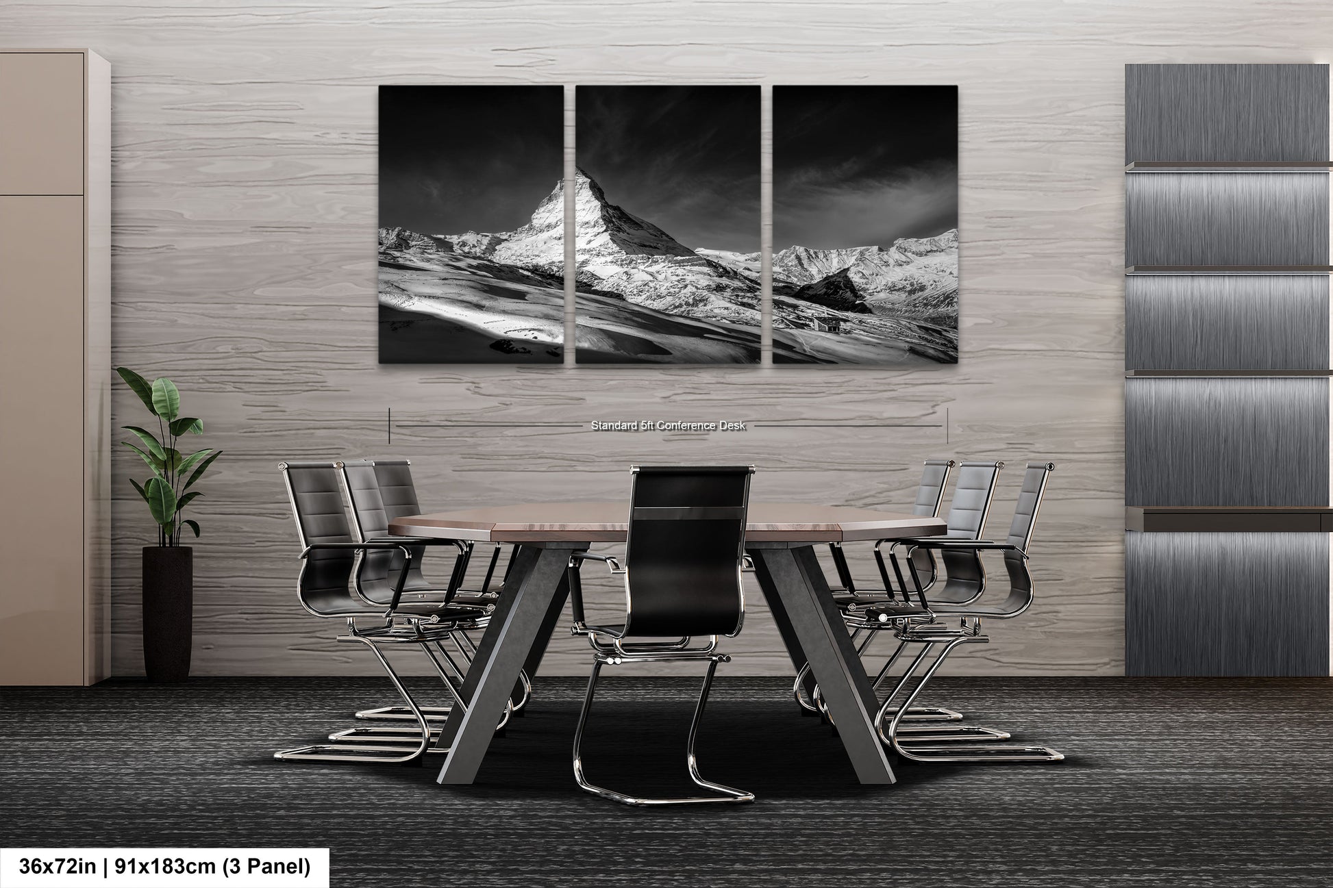 a black and white photo of a dining room table