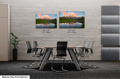 a dining room with a table and chairs