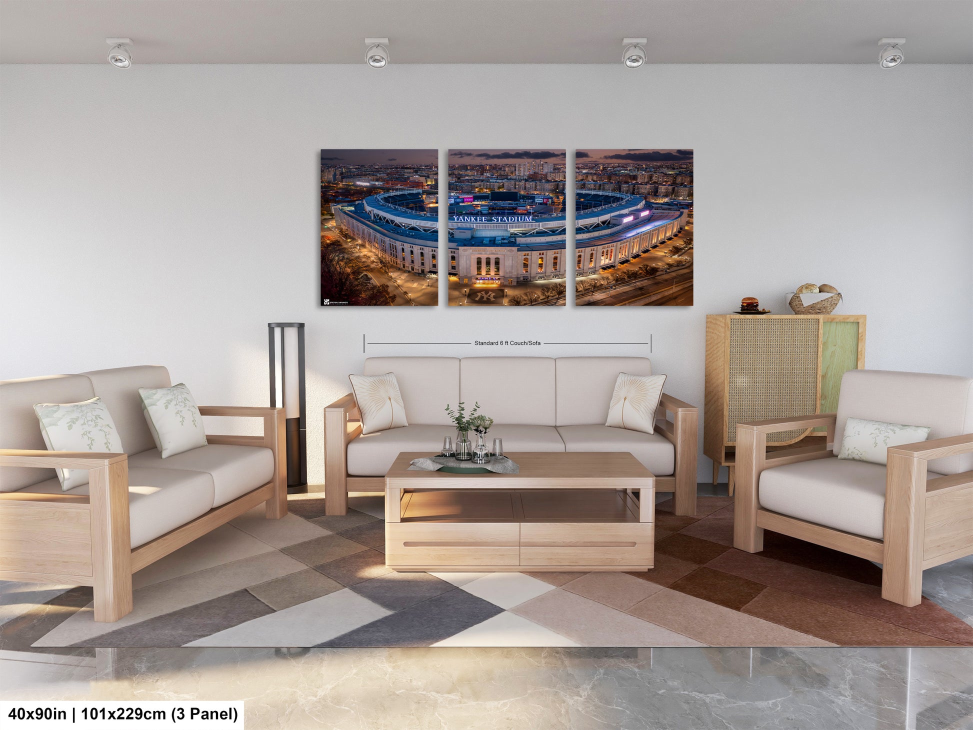 a living room with two couches and a coffee table