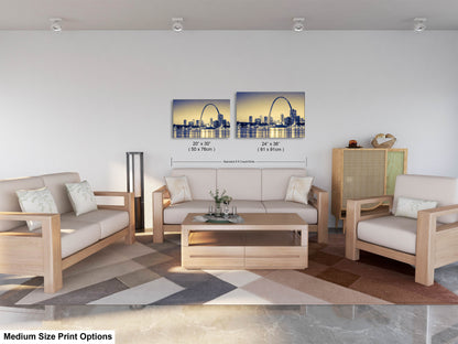 a living room filled with furniture and a painting on the wall