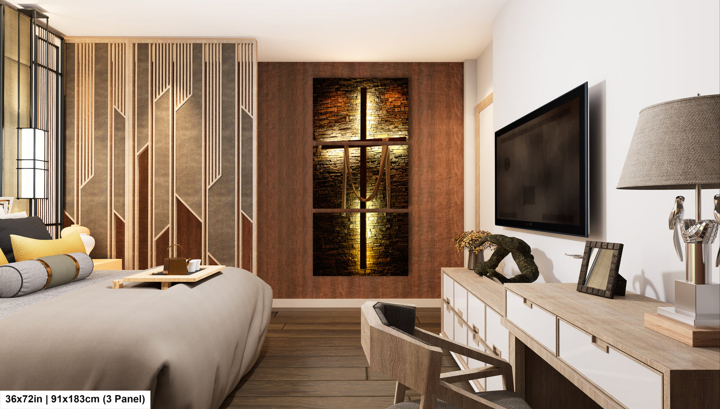 a bed room with a neatly made bed and a flat screen tv