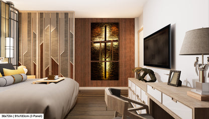 a bed room with a neatly made bed and a flat screen tv