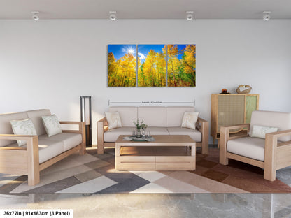 a living room filled with furniture and a painting on the wall