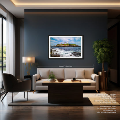 a living room with a couch and a table