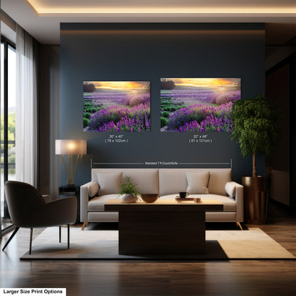 a living room filled with furniture and a painting on the wall