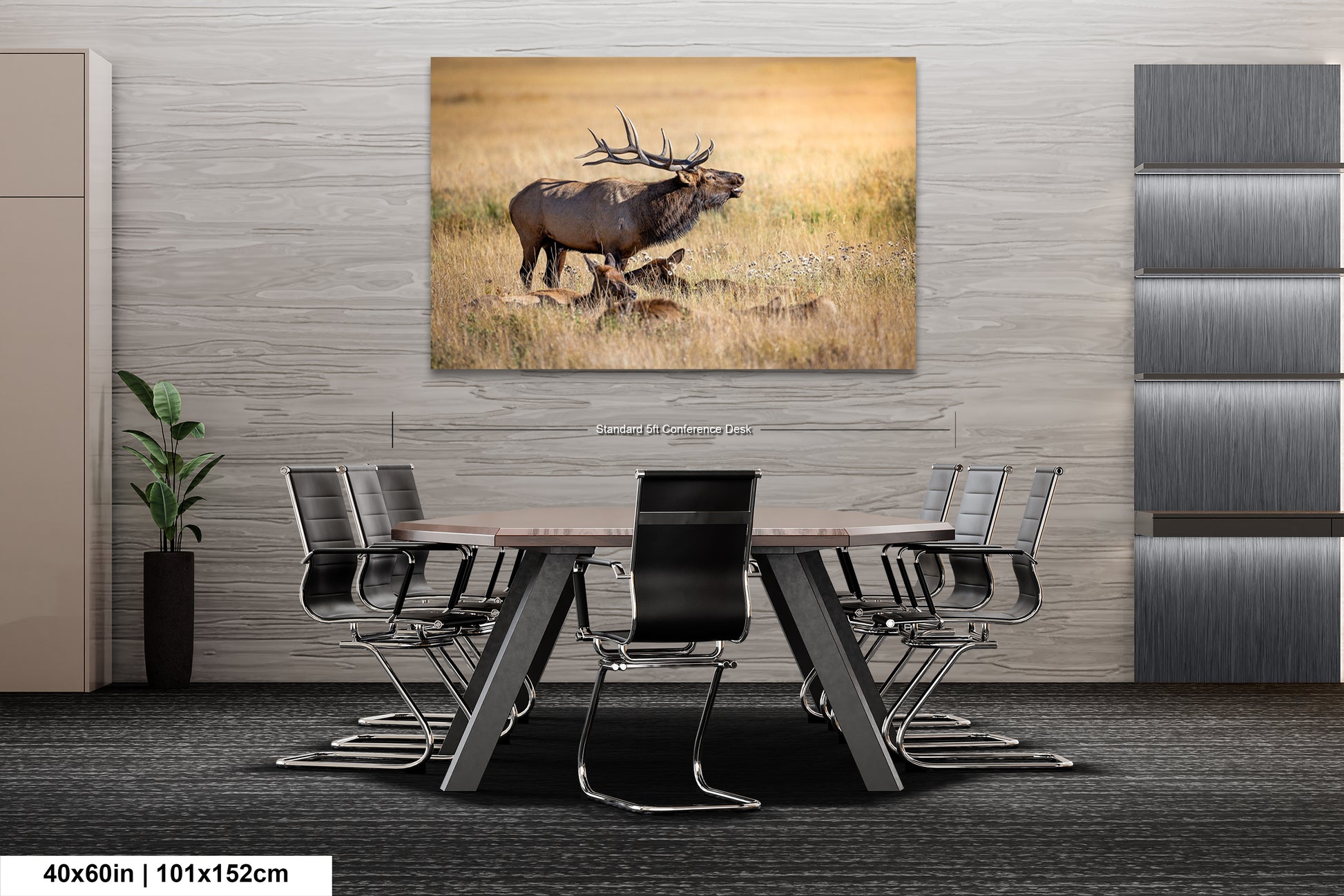 a painting of a bull standing in a field