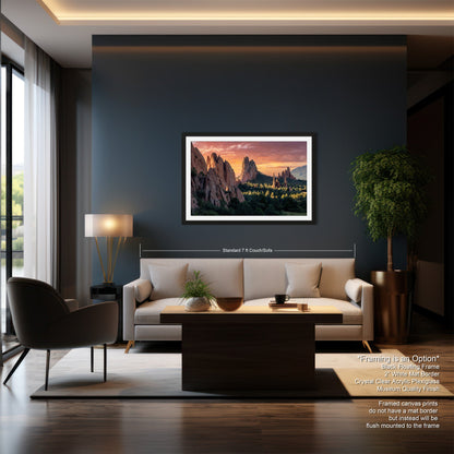 a living room filled with furniture and a painting on the wall