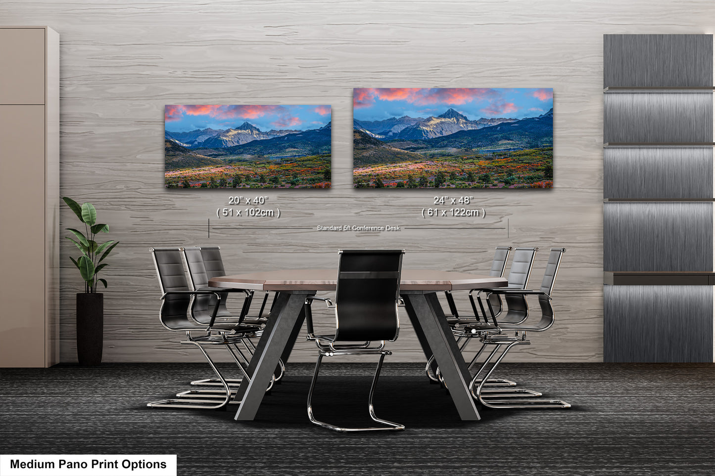 a dining room with a table and chairs