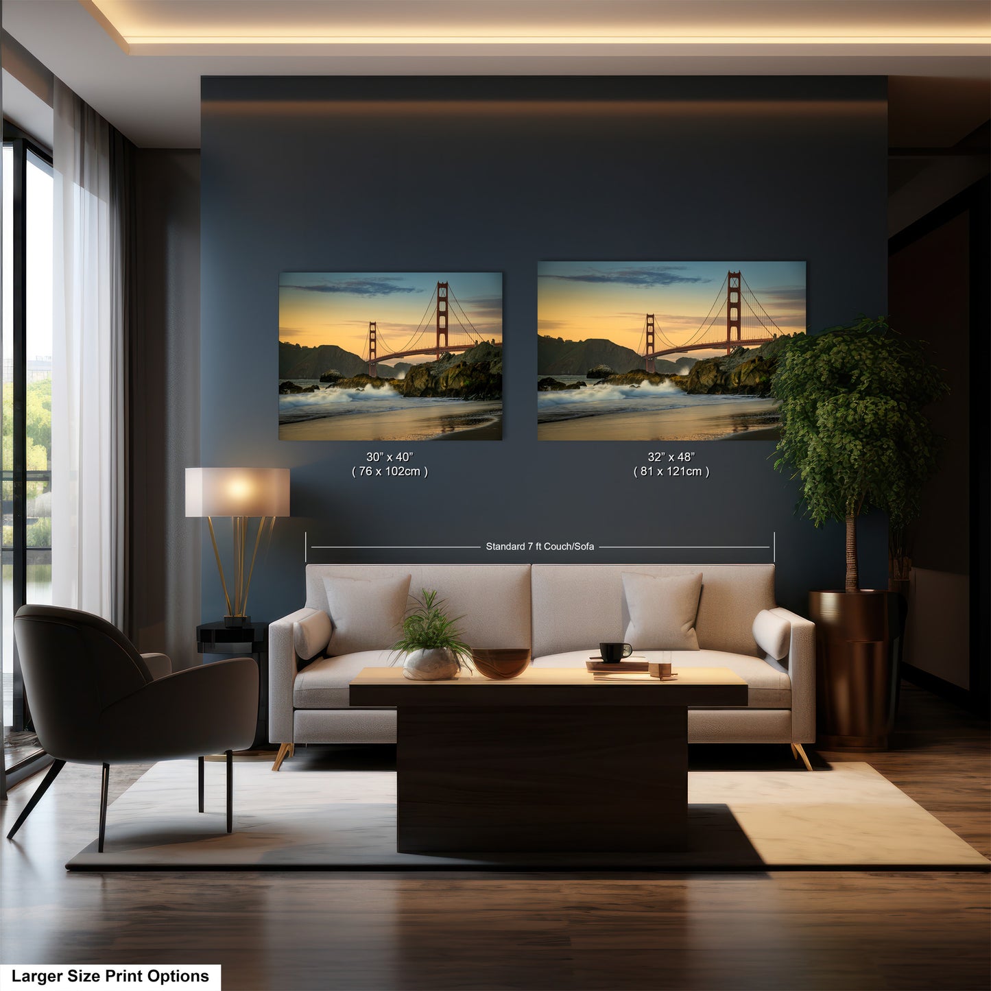 a living room filled with furniture and a large window