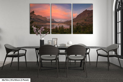 a dining room with a table and chairs