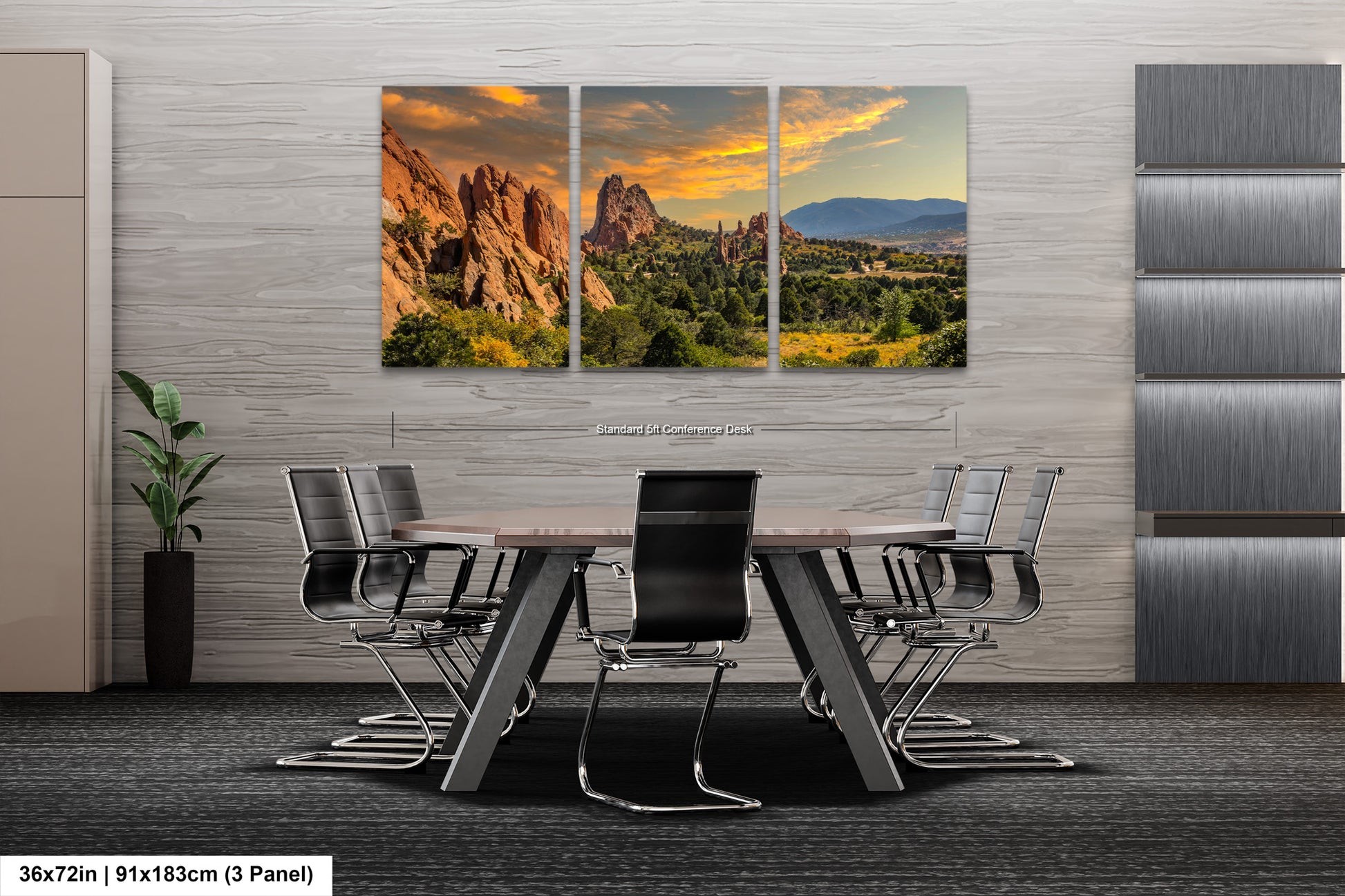 a dining room with a table and chairs