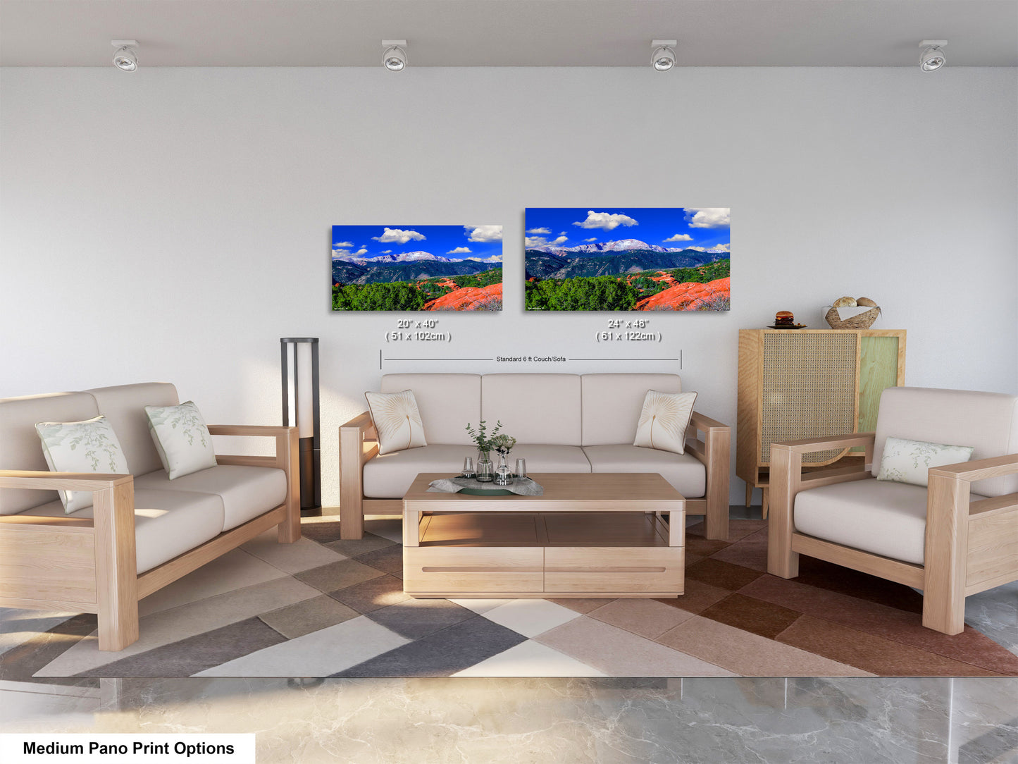 a living room with two couches and a coffee table
