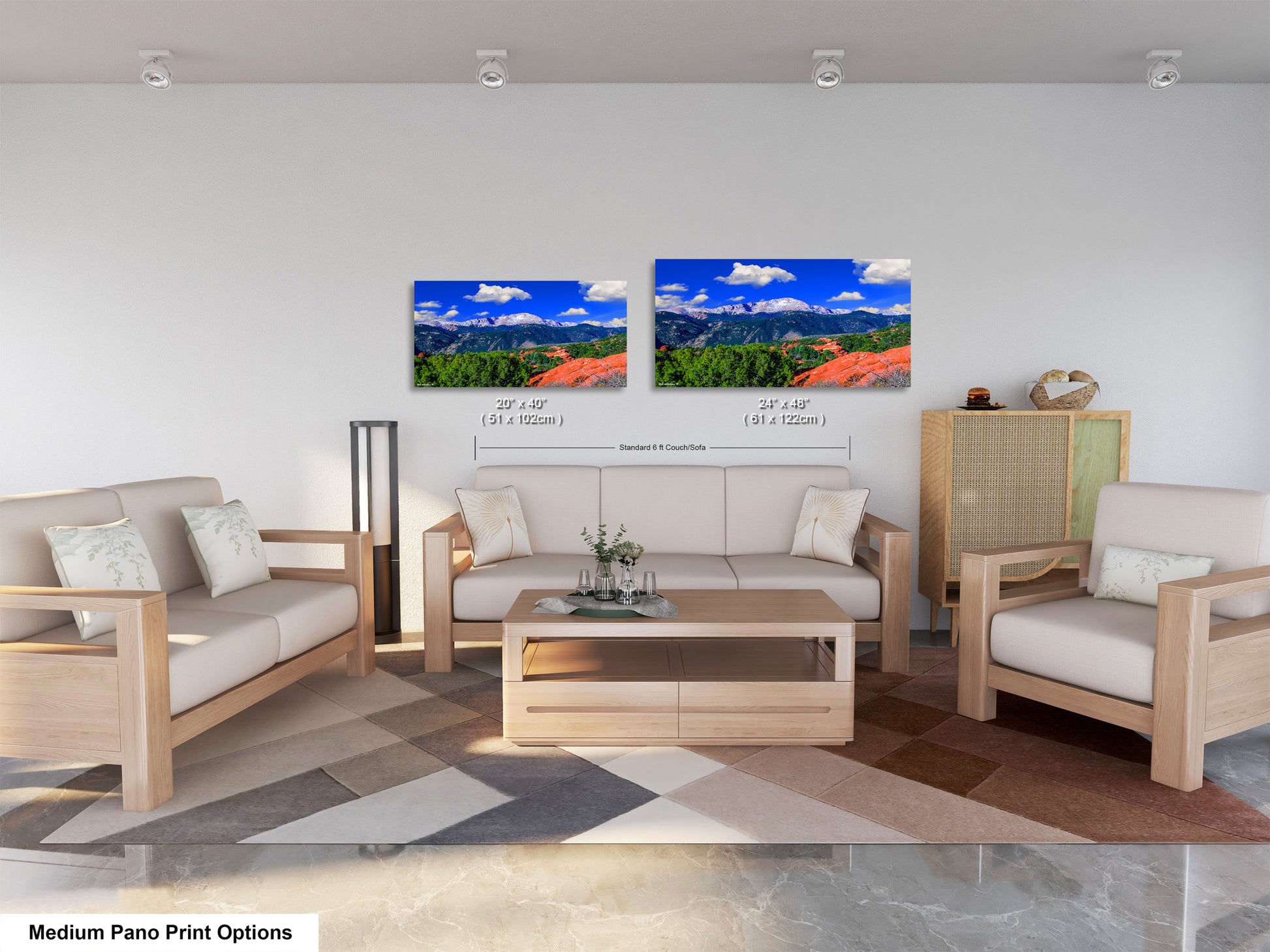 a living room with two couches and a coffee table