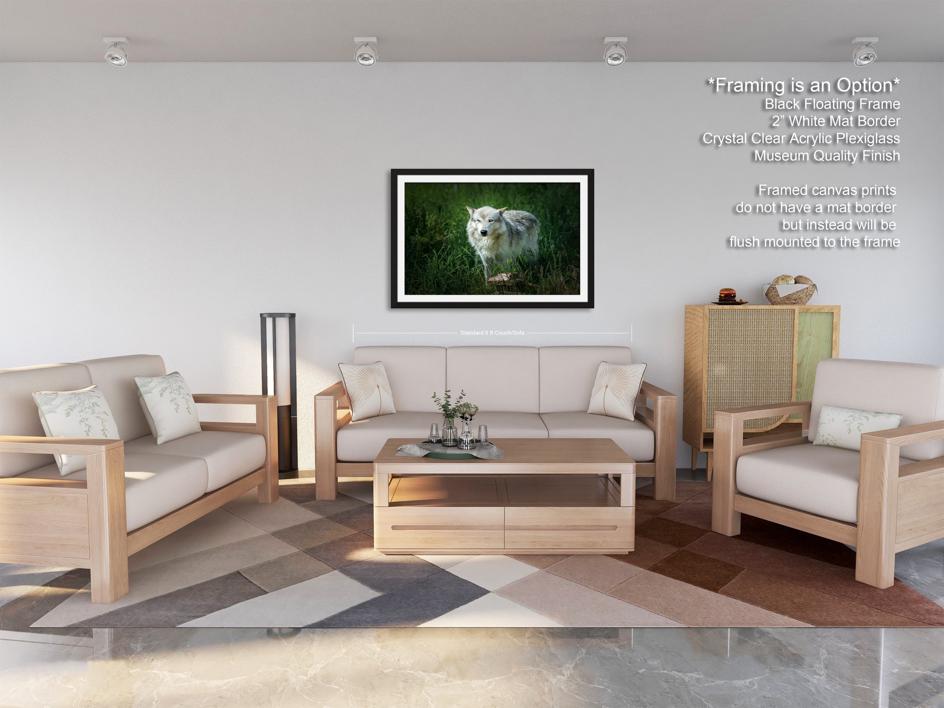 a living room with two couches and a coffee table