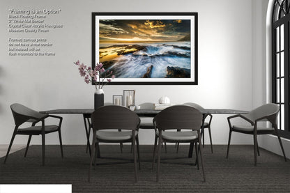 a picture of a dining room with a table and chairs