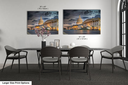 a dining room table with chairs and a vase of flowers
