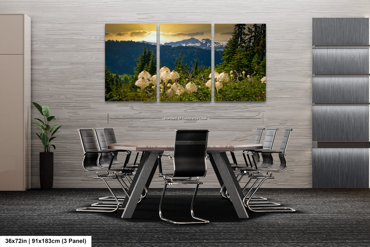 a dining room with a table and chairs