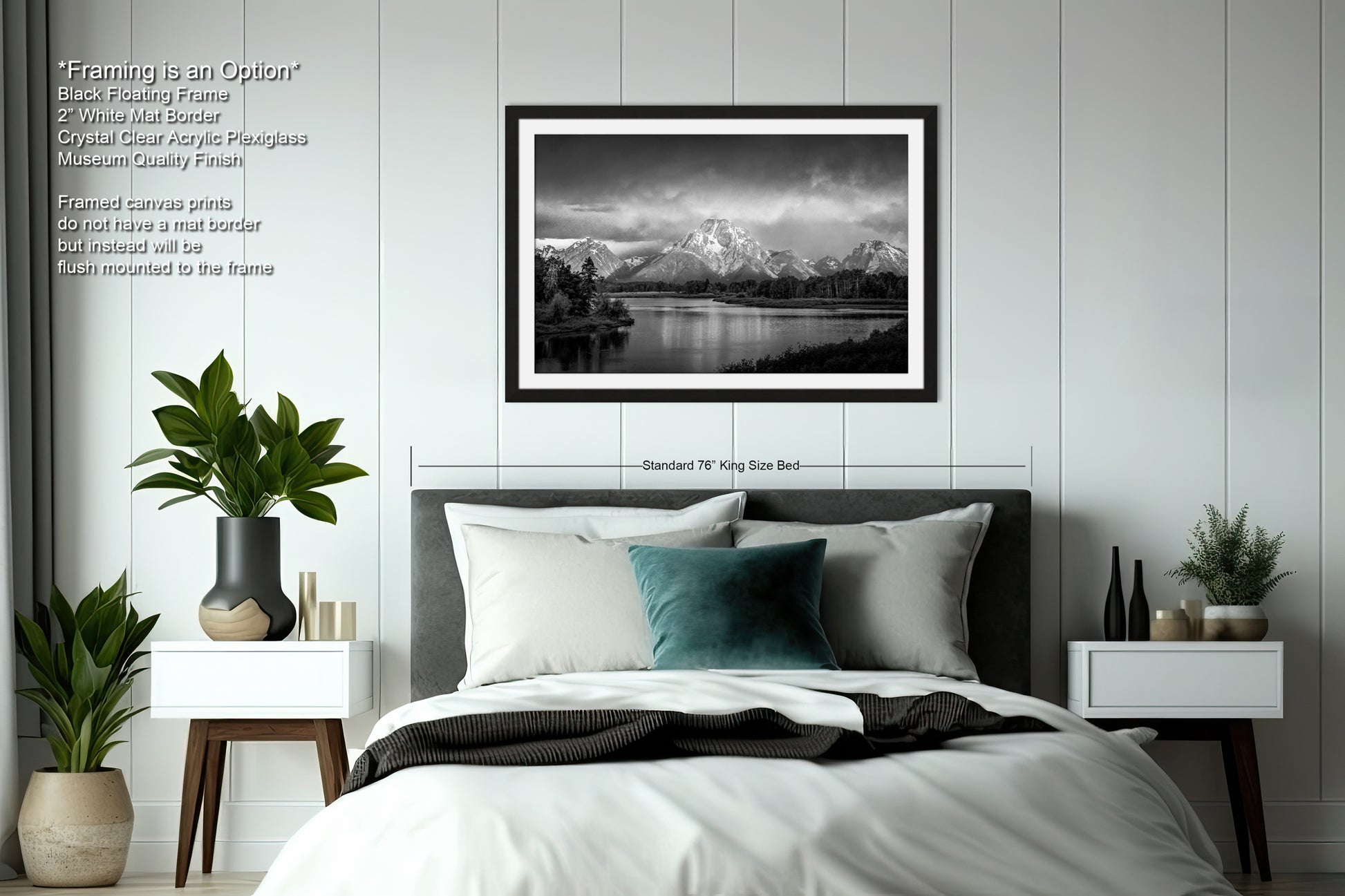 a black and white photo of a bedroom