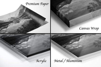 a series of four photos of a landscape