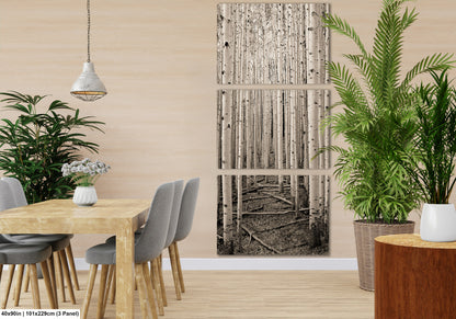 a dining room with a table and chairs