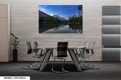 a dining room with a table and chairs