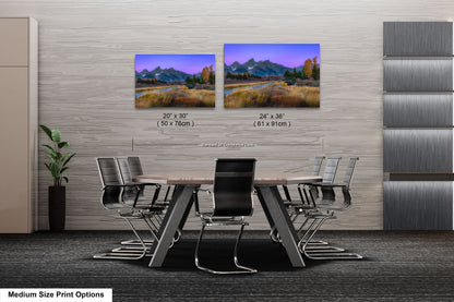 a dining room with a table and chairs