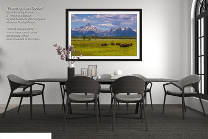 a dining room with a table and chairs