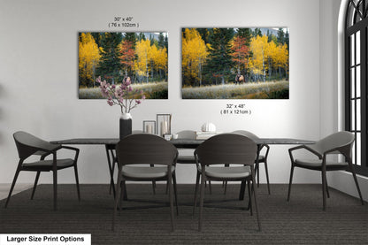 a dining table with four chairs and a vase of flowers