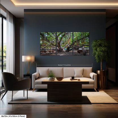 a living room with a couch and a table