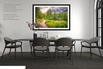 a dining room with a table and chairs