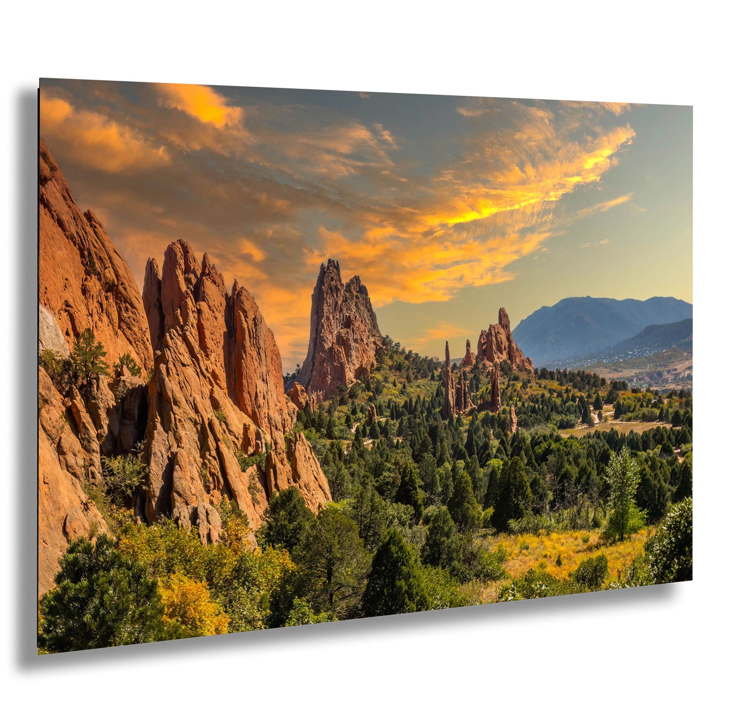a scenic view of the rocky mountains and trees