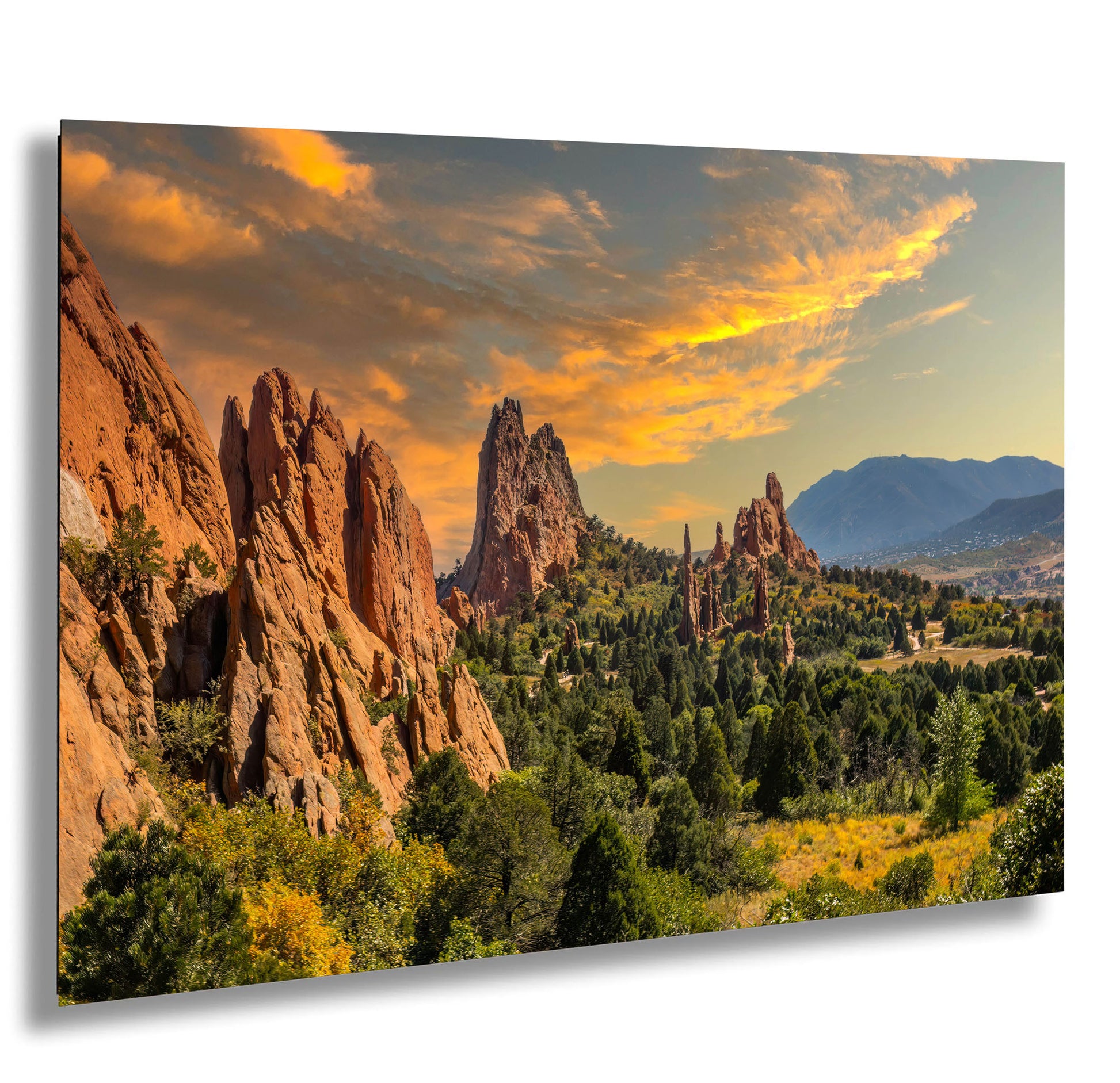 a scenic view of the rocky mountains and trees