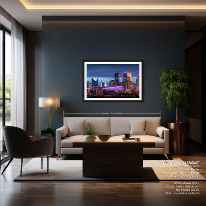 a living room with a couch a chair and a picture on the wall