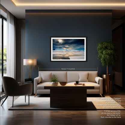 a living room filled with furniture and a painting on the wall