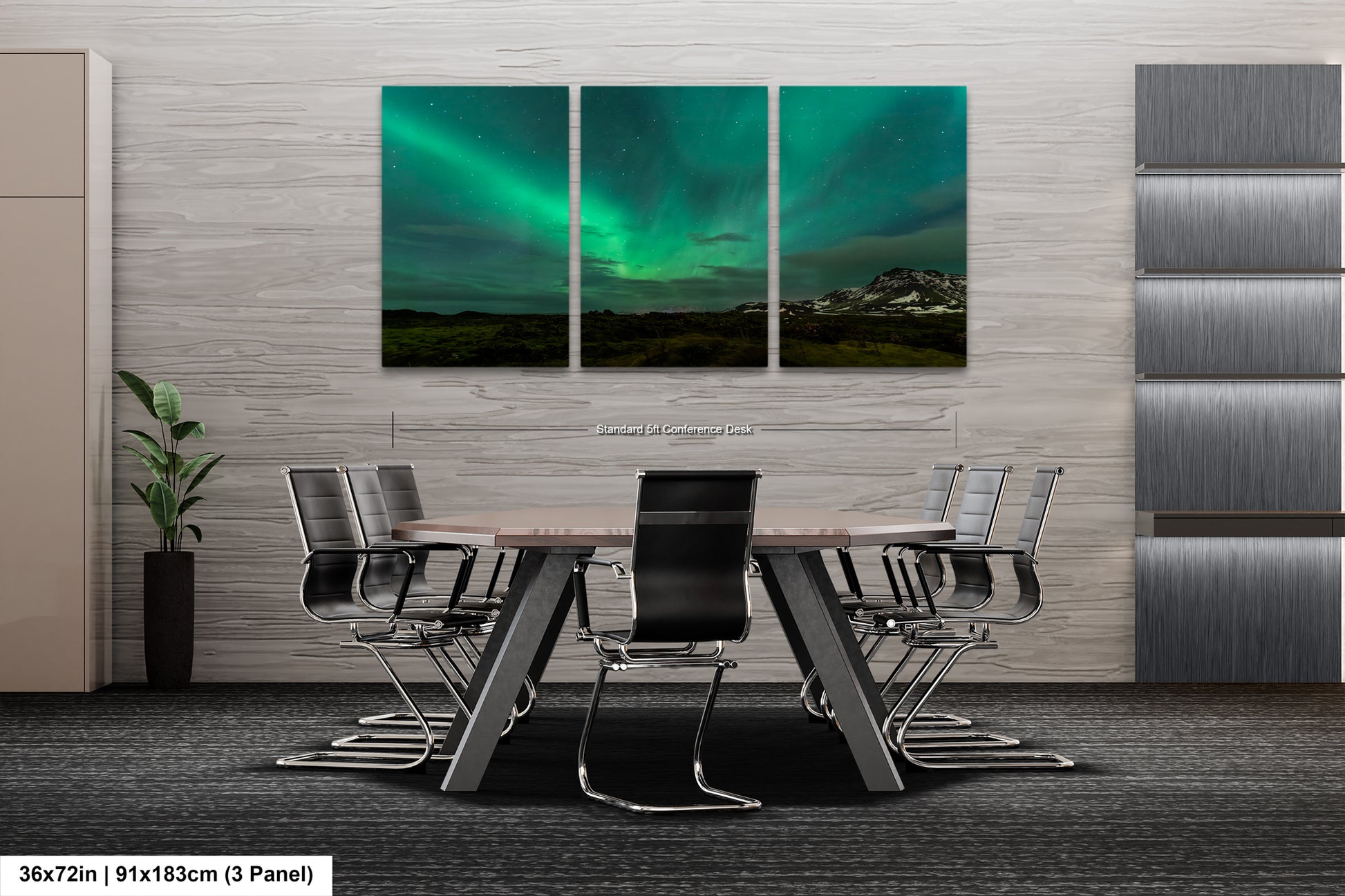 a dining room with a table and chairs