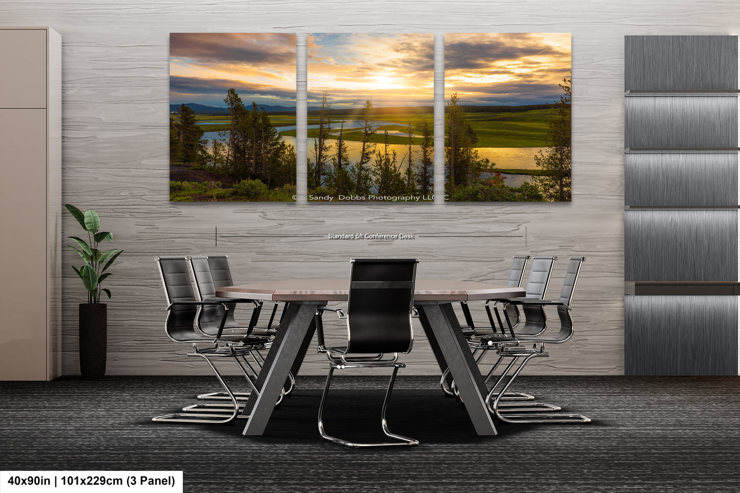 a dining room with a table and chairs