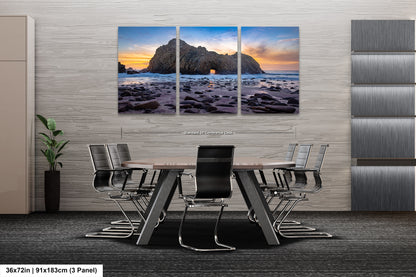 a dining room with a table and chairs
