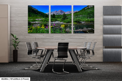 a dining room with a table and chairs