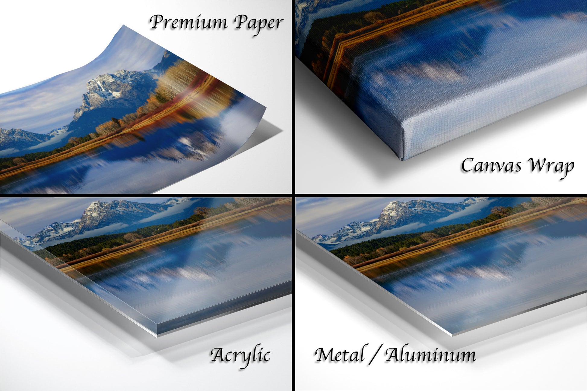a series of photos of a mountain range