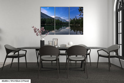 a dining room with a table and chairs