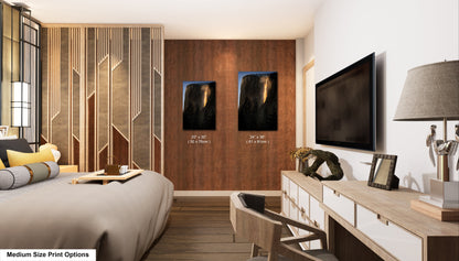a bedroom with a large bed and a flat screen tv