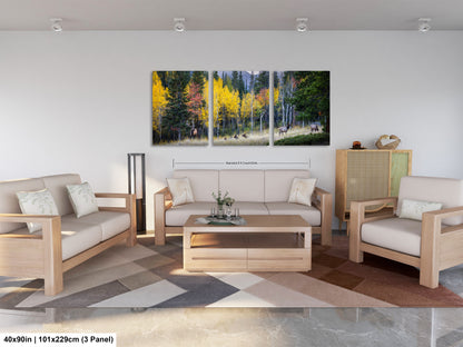 a living room filled with furniture and a painting on the wall