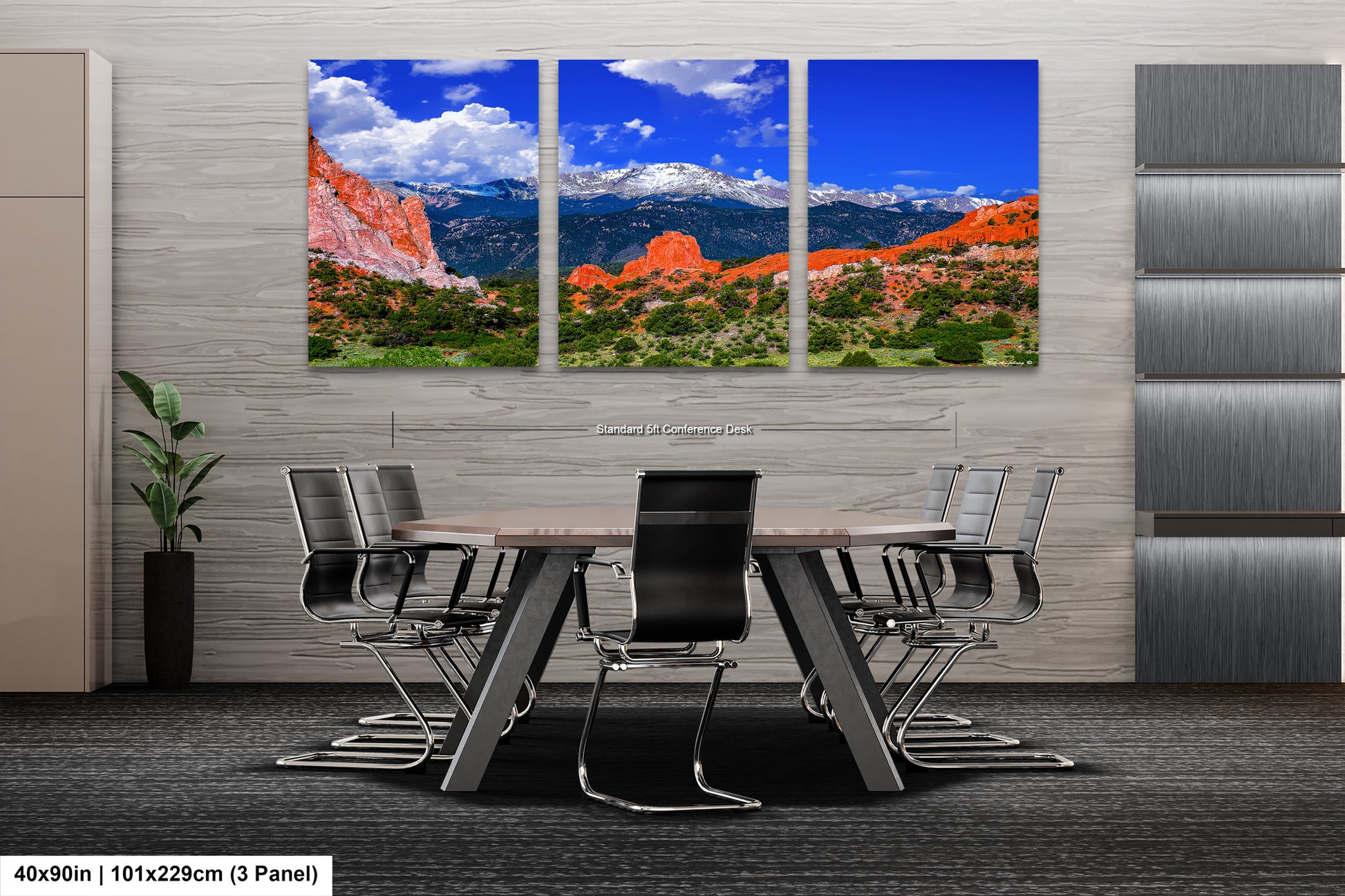 a dining room with a table and chairs