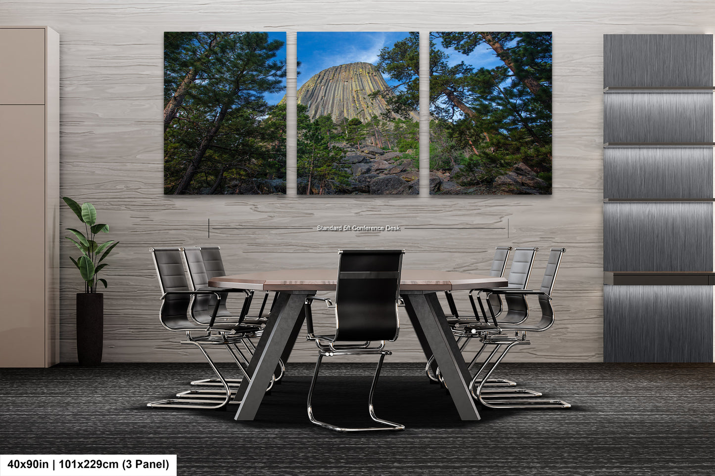 a dining room with a table and chairs