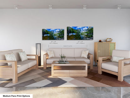 a living room filled with furniture and a painting on the wall