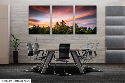 a dining room with a table and chairs