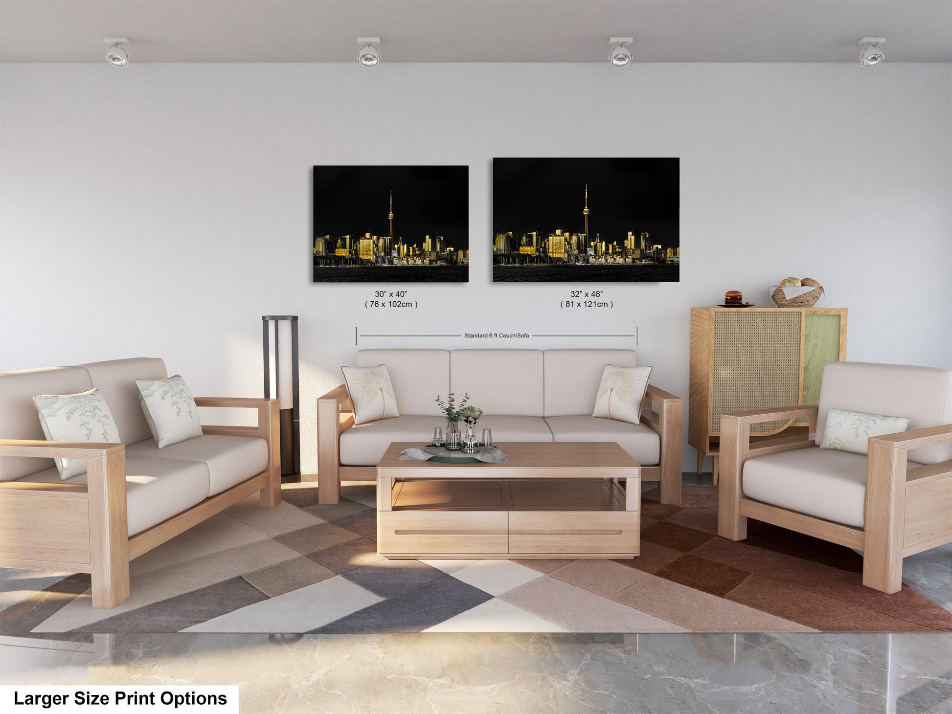 a living room with two couches and a coffee table