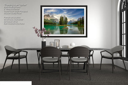 a picture of a dining room with a table and chairs