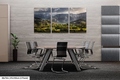 a dining room with a table and chairs