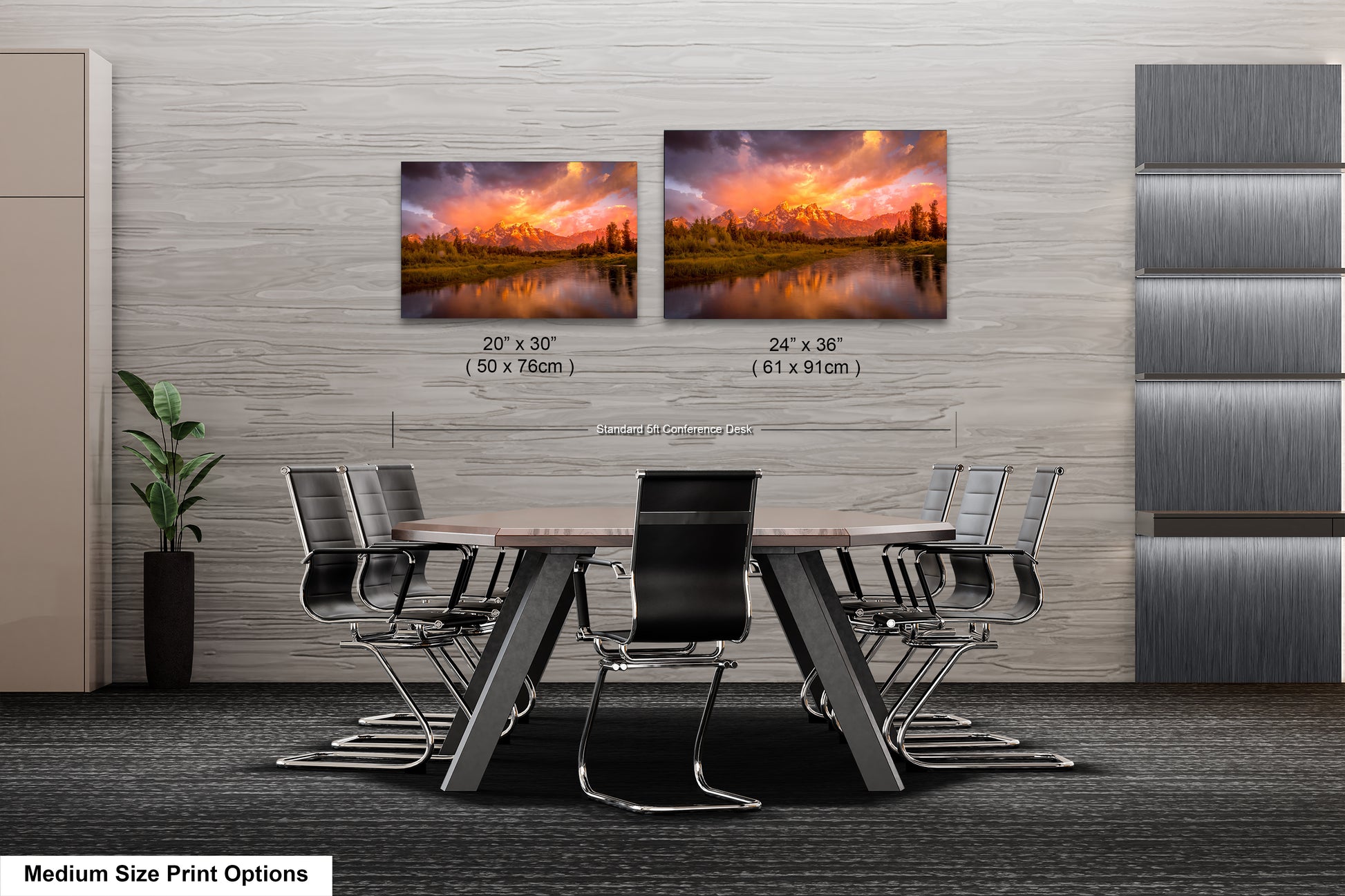 a dining room with a table and chairs